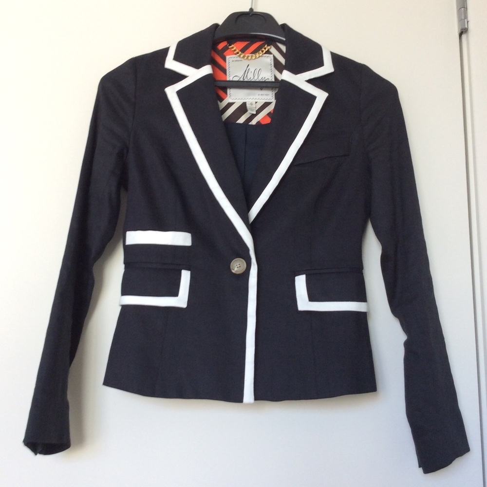 Milly navy linen jacket